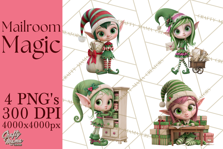 Santa’s Mailroom Christmas Clipart PNG