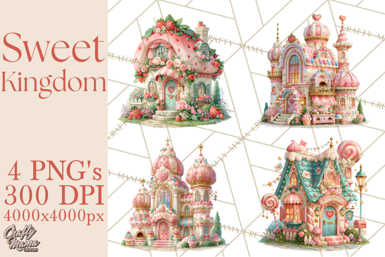 Sweet Kingdom Buildings PNG Clipart