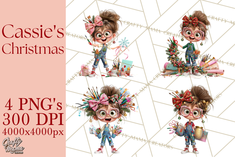 Christmas Crafter Cassie PNG Clipart