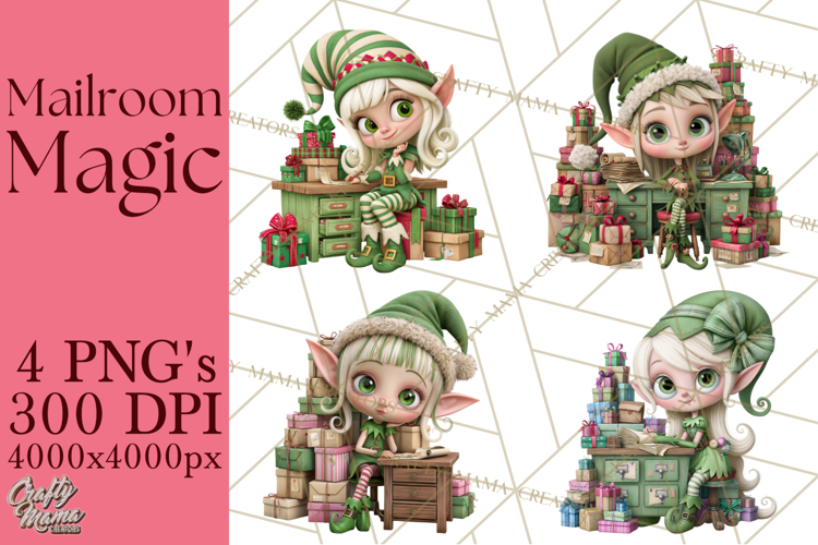 Santa’s Mailroom Christmas Clipart PNG