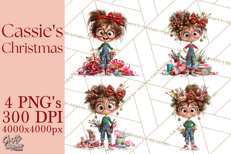 Christmas Crafter Cassie PNG Clipart