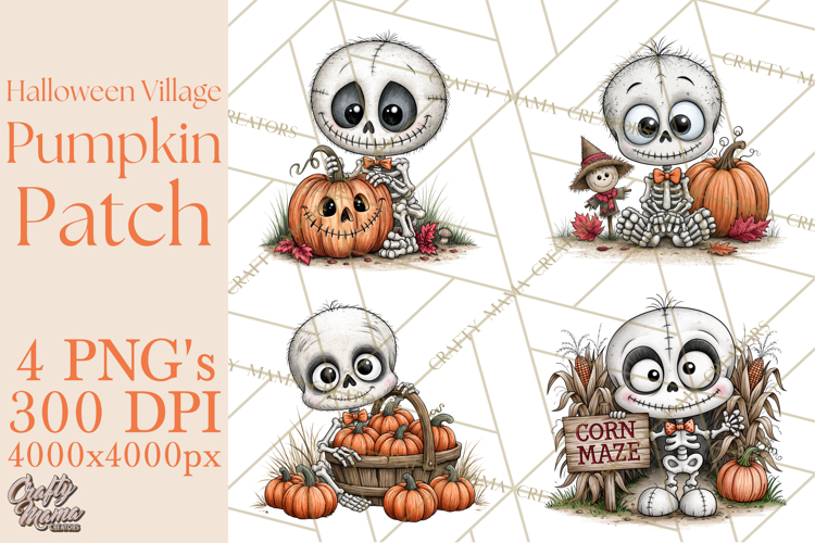 Halloween Village Pumpkin Patch PNG Clipart