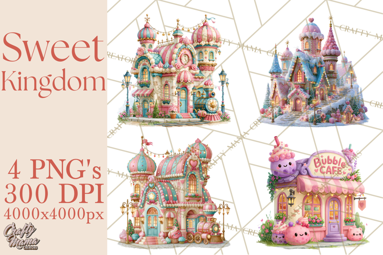 Sweet Kingdom Buildings PNG Clipart