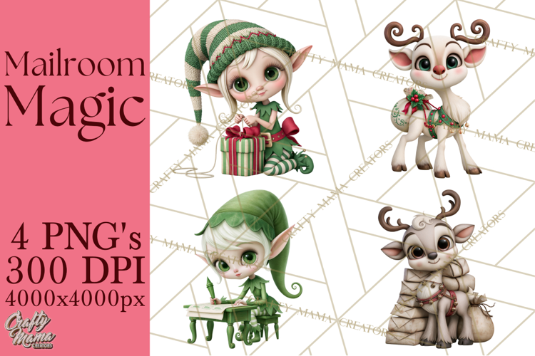 Santa’s Mailroom Christmas Clipart PNG