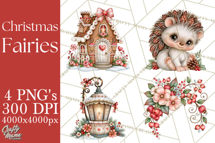 Christmas Fairy World Clipart PNG