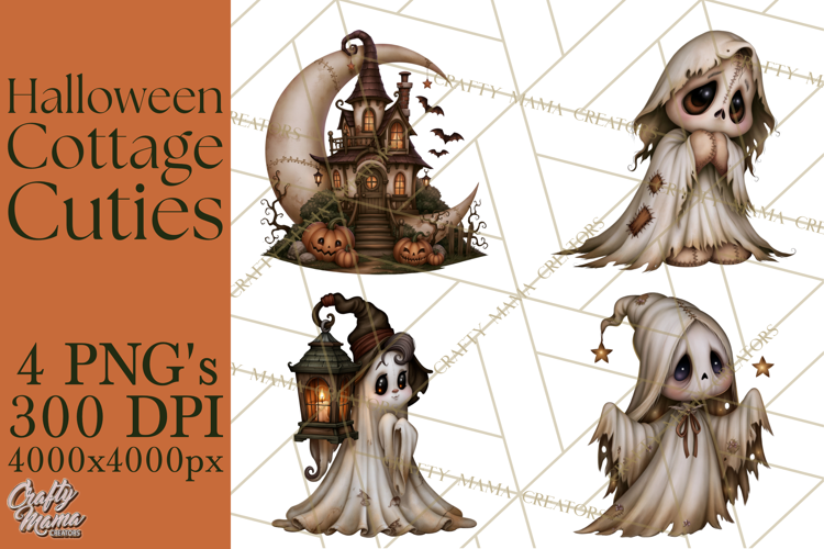 Halloween Cottage Cuties Printable Clipart PNG