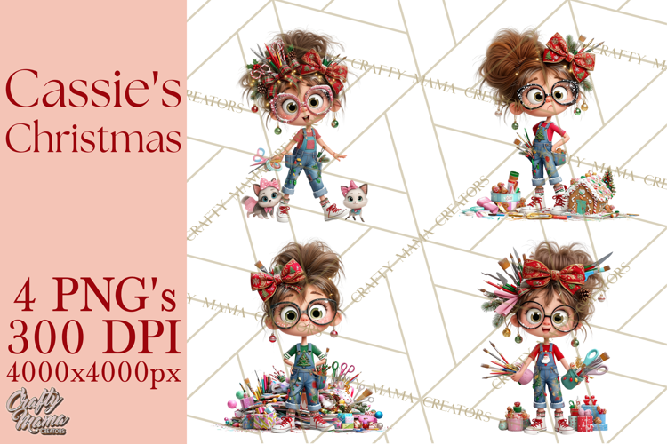 Christmas Crafter Cassie PNG Clipart