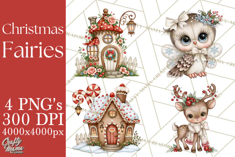 Christmas Fairy World Clipart PNG