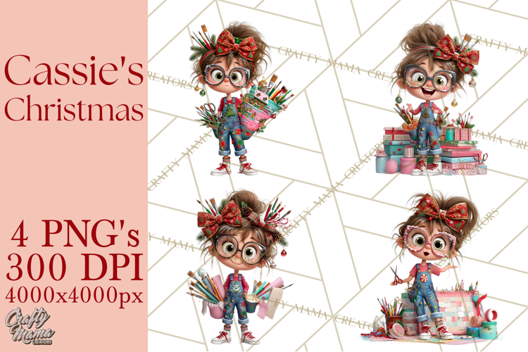 Christmas Crafter Cassie PNG Clipart
