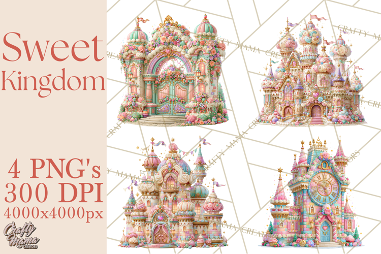 Sweet Kingdom Buildings PNG Clipart