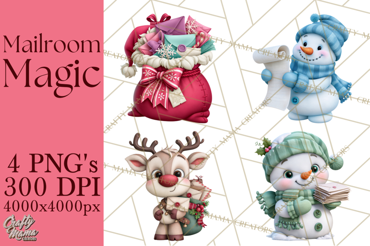 Santa’s Mailroom Christmas Clipart PNG