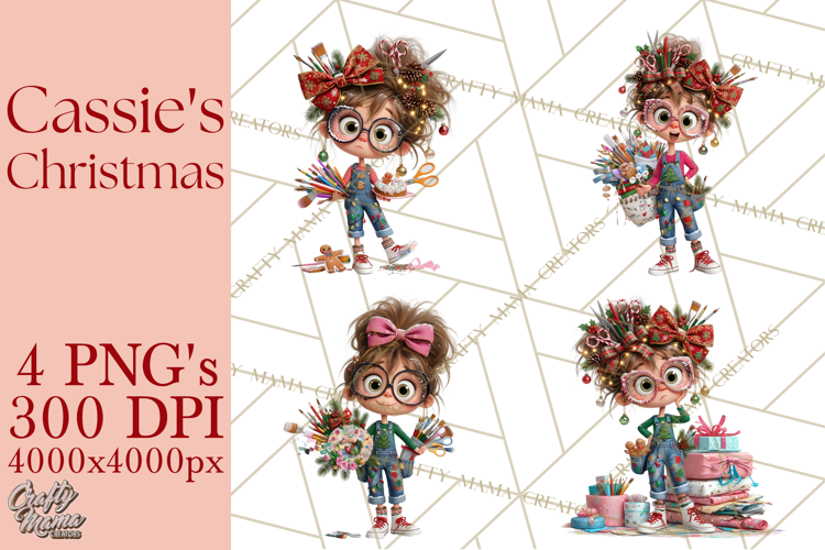 Christmas Crafter Cassie PNG Clipart