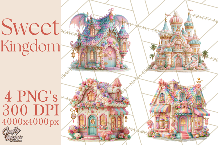 Sweet Kingdom Buildings PNG Clipart