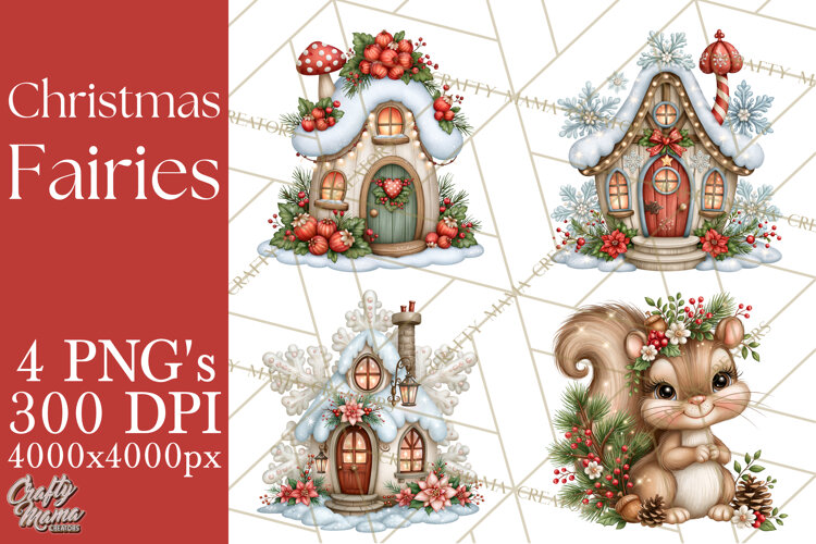 Christmas Fairy World Clipart PNG example image 1