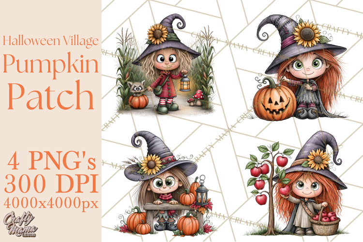Halloween Village Pumpkin Patch PNG Clipart