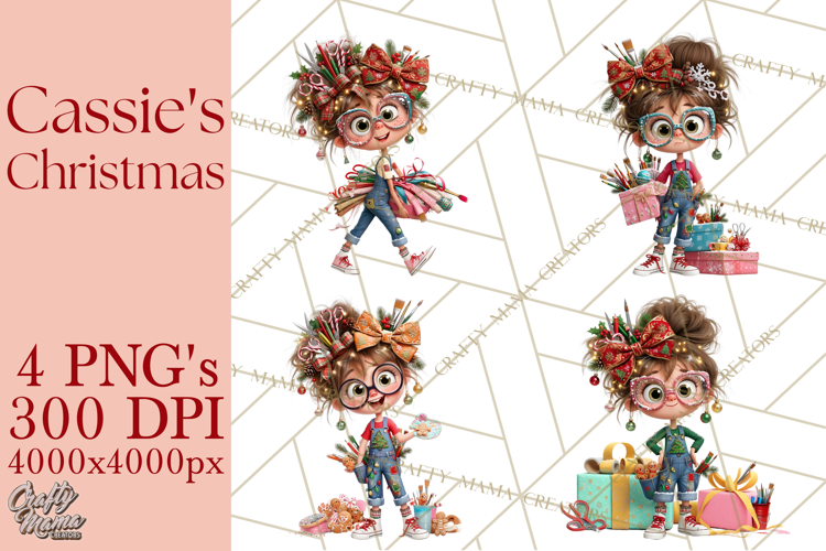 Christmas Crafter Cassie PNG Clipart