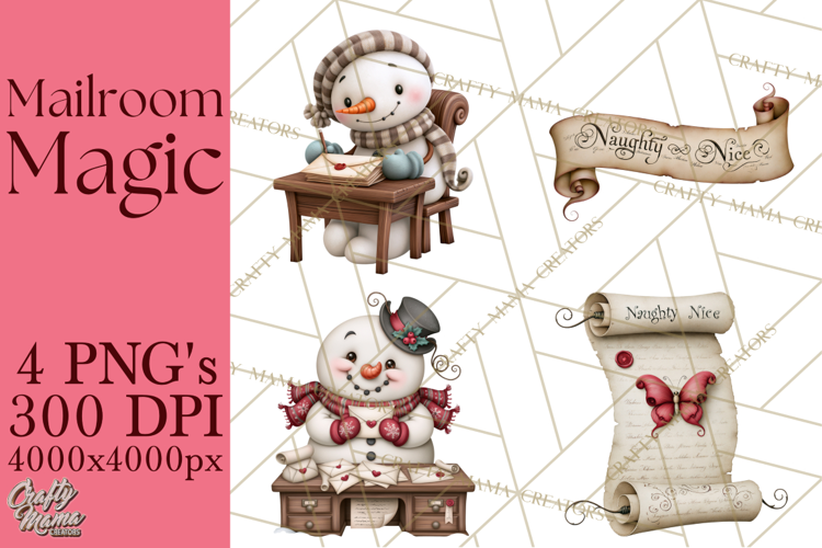 Santa’s Mailroom Christmas Clipart PNG