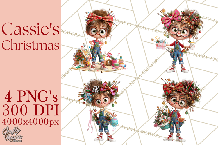 Christmas Crafter Cassie PNG Clipart