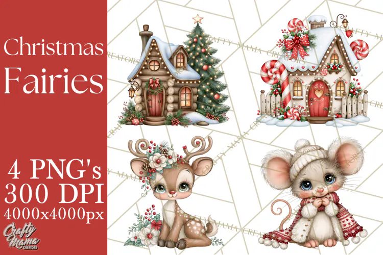 Christmas Fairy World Clipart PNG