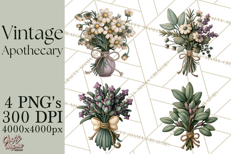 Vintage Apothecary World PNG example image 1