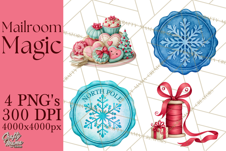 Santa’s Mailroom Christmas Clipart PNG