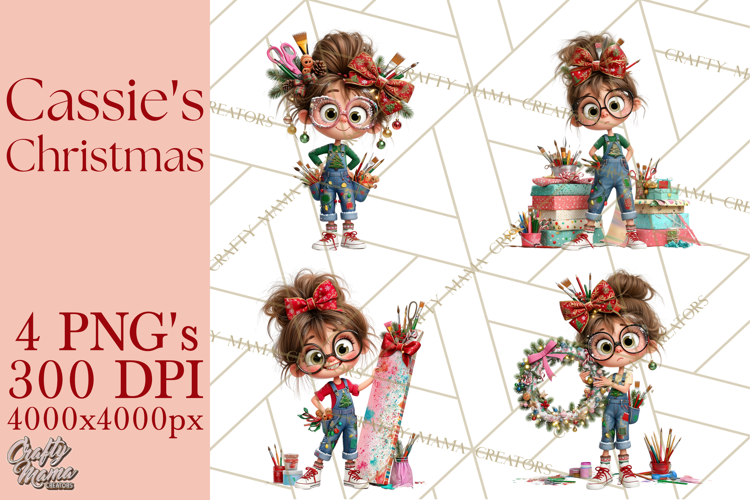 Christmas Crafter Cassie PNG Clipart