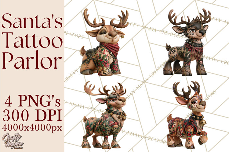Christmas Tattoo Parlor Clipart PNG example image 1
