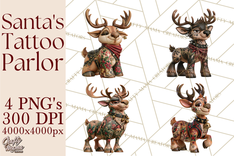 Christmas Tattoo Parlor Clipart PNG