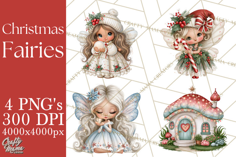 Christmas Fairy World Clipart PNG example image 1