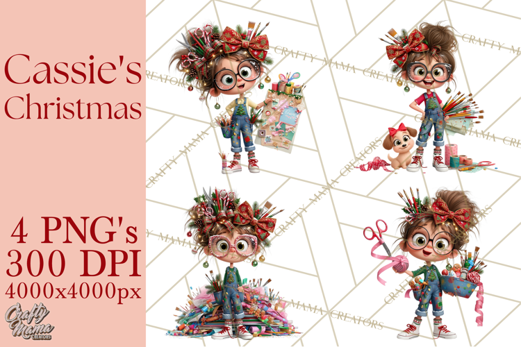 Christmas Crafter Cassie PNG Clipart
