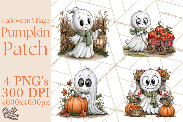 Halloween Village Pumpkin Patch PNG Clipart