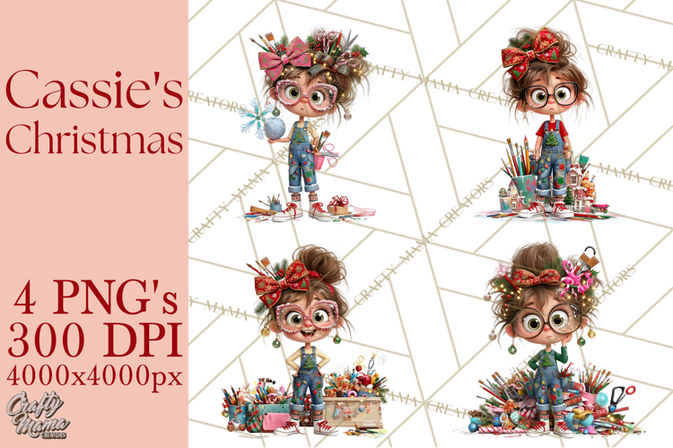 Christmas Crafter Cassie PNG Clipart