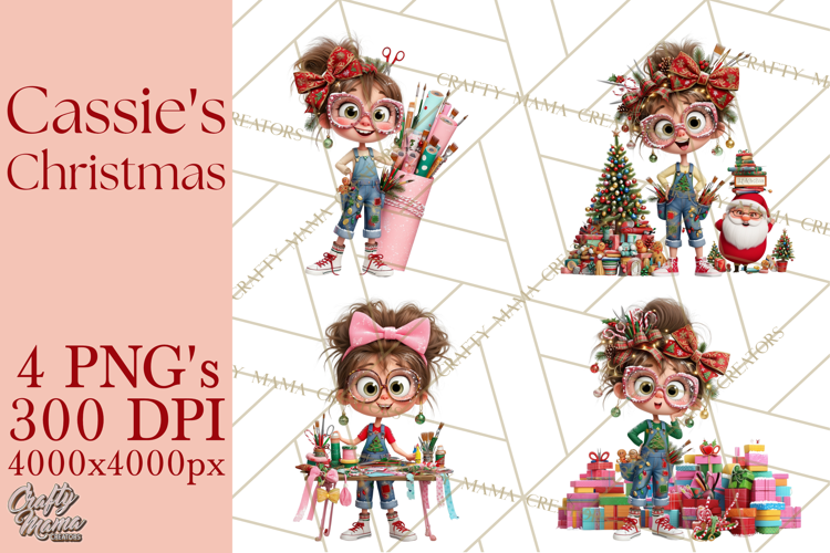 Christmas Crafter Cassie PNG Clipart