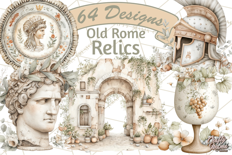 Old Rome Clipart Classical Italian Illustrations