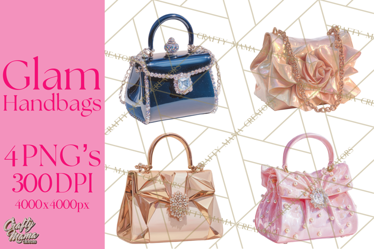 Glam Luxury Handbag PNG Clipart Elegant Designer Bags