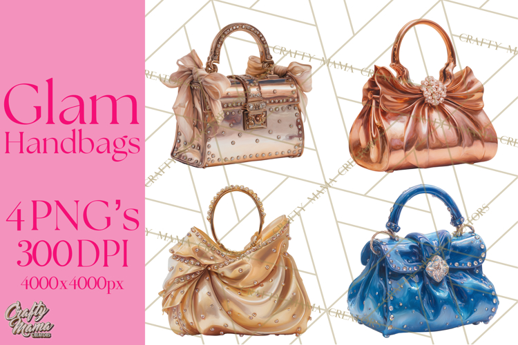 Glam Luxury Handbag PNG Clipart Elegant Designer Bags