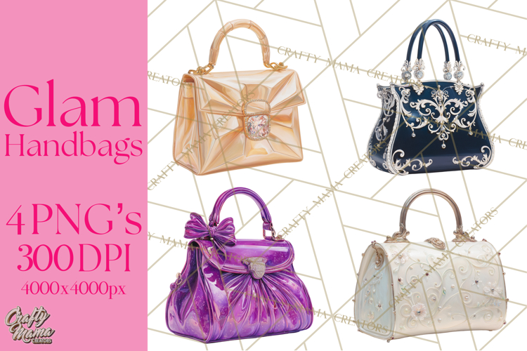 Glam Luxury Handbag PNG Clipart Elegant Designer Bags