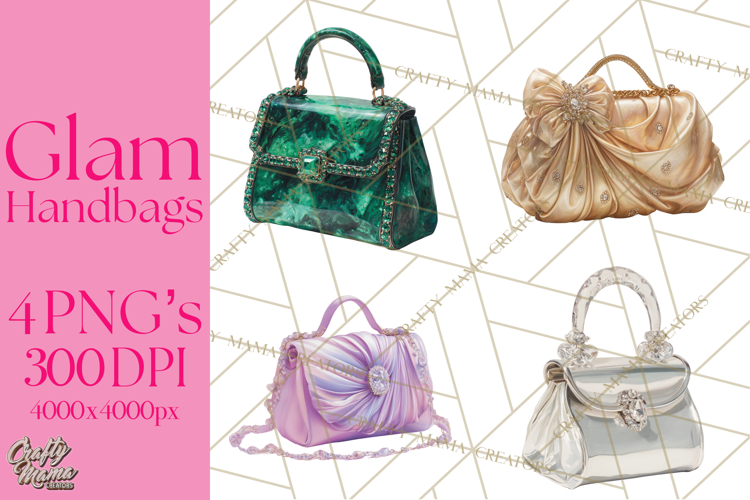 Glam Luxury Handbag PNG Clipart Elegant Designer Bags
