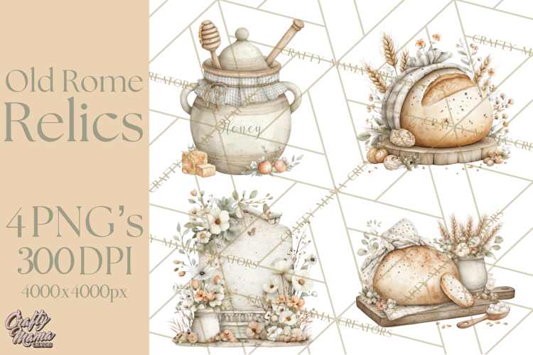 Old Rome Clipart Classical Italian Illustrations