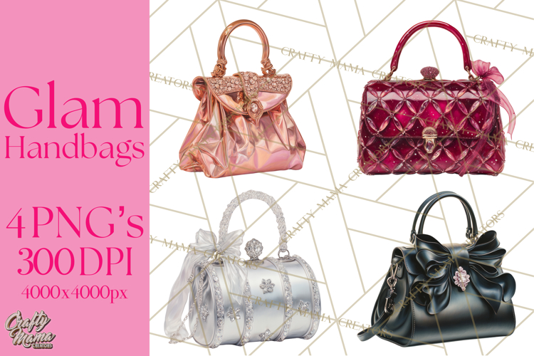 Glam Luxury Handbag PNG Clipart Elegant Designer Bags