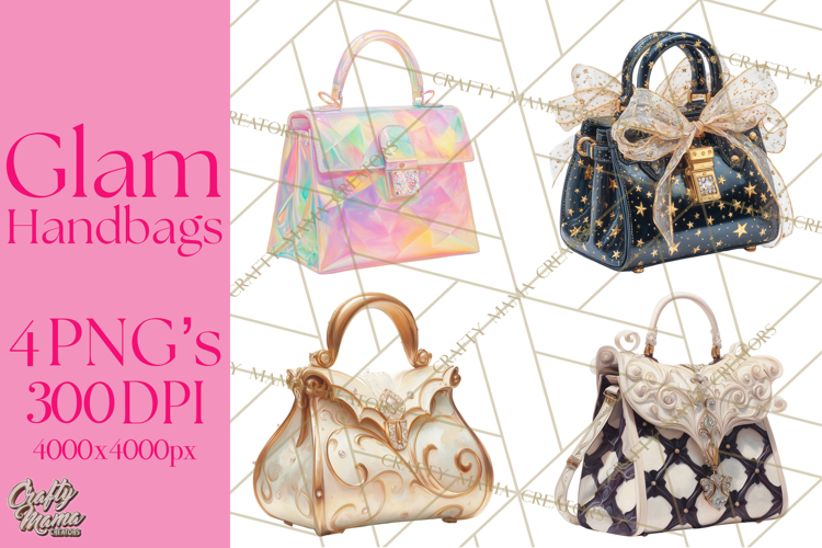 Glam Luxury Handbag PNG Clipart Elegant Designer Bags