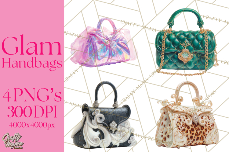 Glam Luxury Handbag PNG Clipart Elegant Designer Bags