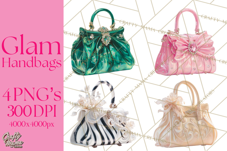 Glam Luxury Handbag PNG Clipart Elegant Designer Bags