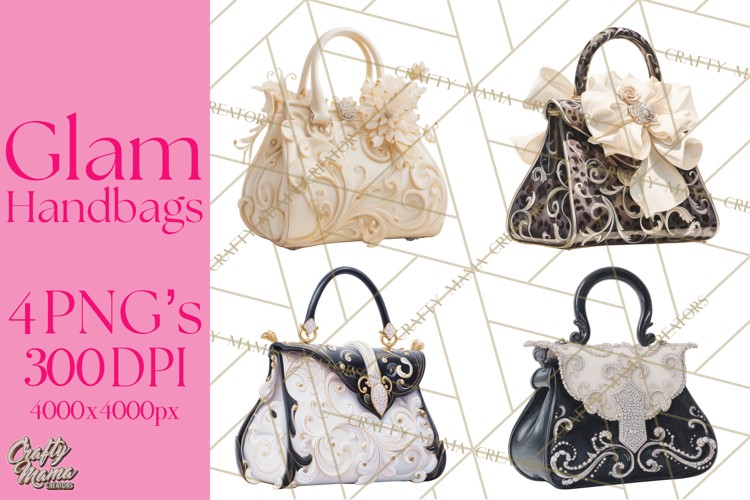 Glam Luxury Handbag PNG Clipart Elegant Designer Bags