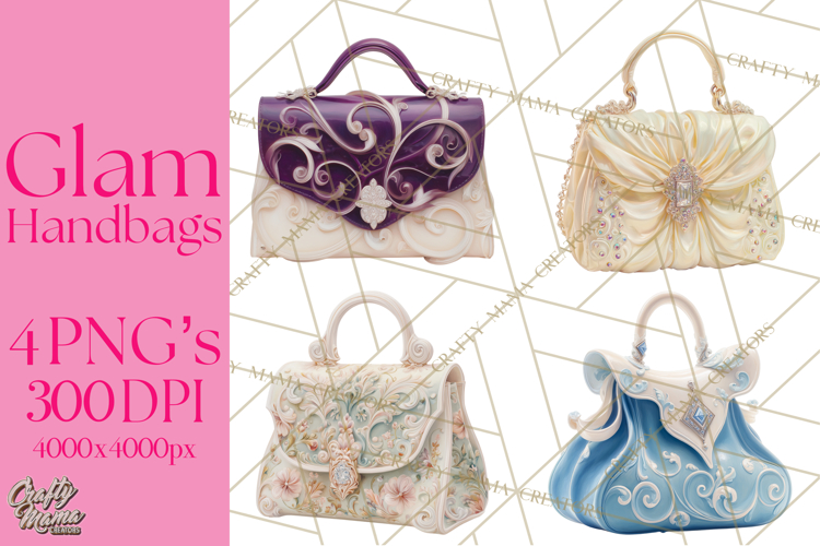Glam Luxury Handbag PNG Clipart Elegant Designer Bags