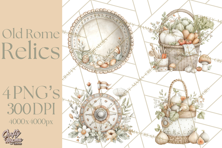 Old Rome Clipart Classical Italian Illustrations