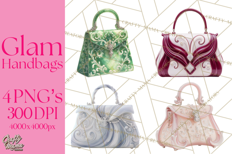 Glam Luxury Handbag PNG Clipart Elegant Designer Bags