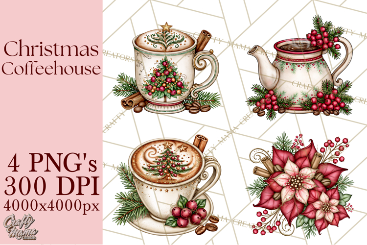Christmas Coffeehouse PNG Clipart