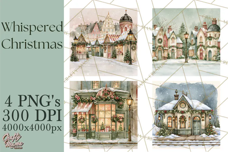 Christmas Watercolor Backgrounds PNG