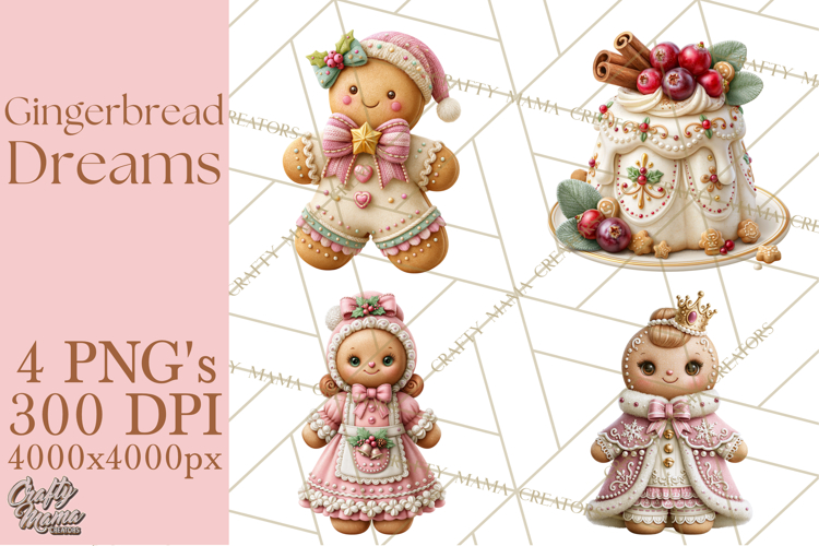 Gingerbread Christmas Clipart PNG